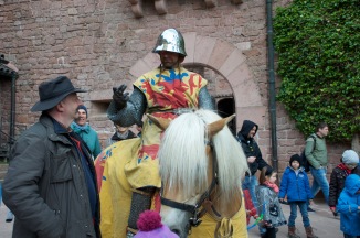 The guards at the entrance of the castle.